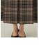 quaranciel:〈手洗い可能〉チェック ソリッド ボタン スカート