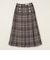 quaranciel:〈手洗い可能〉チェック ソリッド ボタン スカート