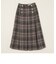quaranciel:〈手洗い可能〉チェック ソリッド ボタン スカート
