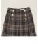 quaranciel:〈手洗い可能〉チェック ソリッド ボタン スカート