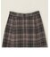 quaranciel:〈手洗い可能〉チェック ソリッド ボタン スカート