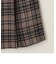 quaranciel:〈手洗い可能〉チェック ソリッド ボタン スカート