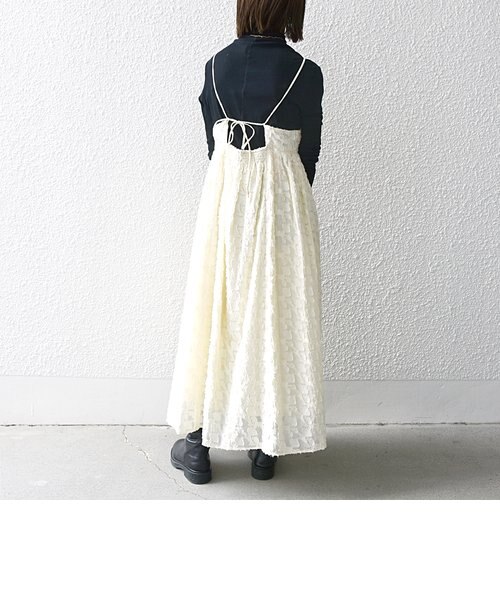 SHIPS any:〈洗濯機可能〉カットジャカード キャミ ワンピース
