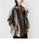【WEB限定】〈手洗い可能〉ウール ライク ジャージー メルトン 2WAY Pコート