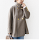 【WEB限定】〈手洗い可能〉ウール ライク ジャージー メルトン 2WAY Pコート