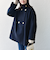 【WEB限定】〈手洗い可能〉ウール ライク ジャージー メルトン 2WAY Pコート