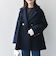 【WEB限定】〈手洗い可能〉ウール ライク ジャージー メルトン 2WAY Pコート