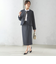 〈セレモニー対応可〉スラブ ツイード ノーカラー ジャケット（セットアップ対応）