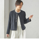 〈セレモニー対応可〉スラブ ツイード ノーカラー ジャケット（セットアップ対応）