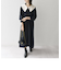 SHIPS any: 〈洗濯機可能〉ダブルクロス チェルシー ワンピース［NAVY BLUE］