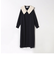 SHIPS any: 〈洗濯機可能〉ダブルクロス チェルシー ワンピース［NAVY BLUE］