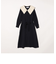 SHIPS any: 〈洗濯機可能〉ダブルクロス チェルシー ワンピース［NAVY BLUE］