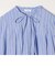 SHIPS any:〈手洗い可能〉ストライプ コンパクト サーキュラー ブラウス