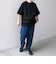 SHIPS any: ベターコットン 1タック ストレッチ イージー バギー デニム パンツ◇