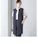 【SHIPS別注】kaene:〈洗濯機可能〉ハイストレッチ ダンボール フリル ジレ