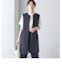 【SHIPS別注】kaene:〈洗濯機可能〉ハイストレッチ ダンボール フリル ジレ