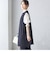 【SHIPS別注】kaene:〈洗濯機可能〉ハイストレッチ ダンボール フリル ジレ