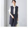 【SHIPS別注】kaene:〈洗濯機可能〉ハイストレッチ ダンボール フリル ジレ