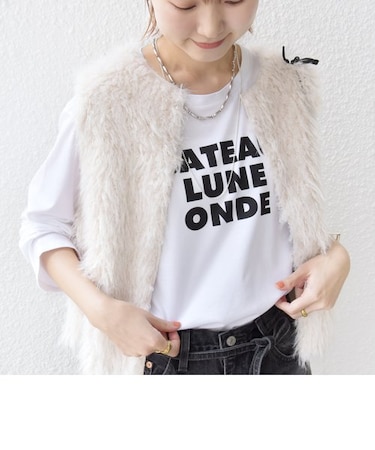 ローズ ペトール ロング スリーブ プリント TEE