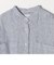 SHIPS any:〈洗濯機可能〉リネン スタンドカラー ポケット シャツ（ストライプ）
