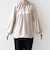 〈手洗い可能〉ヴィンテージ サテン ネック ギャザー ブラウス
