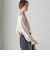 〈手洗い可能〉ヴィンテージ サテン ネック ギャザー ブラウス