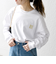 【WEB限定】SHIPS any: BLAH BLAH BLAH.ワンポイント 刺繍 ルーズ Tシャツ (ロンT)◆