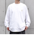 【WEB限定】SHIPS any: BLAH BLAH BLAH.ワンポイント 刺繍 ルーズ Tシャツ (ロンT)◆