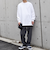 【WEB限定】SHIPS any: BLAH BLAH BLAH.ワンポイント 刺繍 ルーズ Tシャツ (ロンT)◆