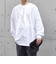 【WEB限定】SHIPS any: BLAH BLAH BLAH.ワンポイント 刺繍 ルーズ Tシャツ (ロンT)◆