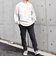 【WEB限定】SHIPS any: BLAH BLAH BLAH.ワンポイント 刺繍 ルーズ Tシャツ (ロンT)◆
