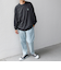 【WEB限定】SHIPS any: BLAH BLAH BLAH.ワンポイント 刺繍 ルーズ Tシャツ (ロンT)◆