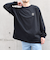 【WEB限定】SHIPS any: BLAH BLAH BLAH.ワンポイント 刺繍 ルーズ Tシャツ (ロンT)◆