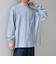 【WEB限定】SHIPS any: BLAH BLAH BLAH.ワンポイント 刺繍 ルーズ Tシャツ (ロンT)◆