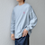 【WEB限定】SHIPS any: BLAH BLAH BLAH.ワンポイント 刺繍 ルーズ Tシャツ (ロンT)◆