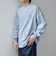 【WEB限定】SHIPS any: BLAH BLAH BLAH.ワンポイント 刺繍 ルーズ Tシャツ (ロンT)◆