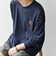 【WEB限定】SHIPS any: BLAH BLAH BLAH.ワンポイント 刺繍 ルーズ Tシャツ (ロンT)◆