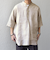 SHIPS any: ピュアリネン バンド スキッパー ハーフスリーブ プルオーバー シャツ 25SS◇