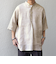 SHIPS any: ピュアリネン バンド スキッパー ハーフスリーブ プルオーバー シャツ 25SS◇