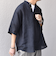SHIPS any: ピュアリネン バンド スキッパー ハーフスリーブ プルオーバー シャツ 25SS◇