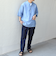 SHIPS any: ピュアリネン バンド スキッパー ハーフスリーブ プルオーバー シャツ 25SS◇