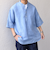 SHIPS any: ピュアリネン バンド スキッパー ハーフスリーブ プルオーバー シャツ 25SS◇