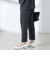〈接触冷感 / 手洗い可能〉アセテート混 バックサテン テーパード パンツ