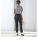 〈接触冷感 / 手洗い可能〉アセテート混 バックサテン テーパード パンツ