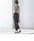 〈接触冷感 / 手洗い可能〉アセテート混 バックサテン テーパード パンツ