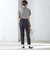 〈接触冷感 / 手洗い可能〉アセテート混 バックサテン テーパード パンツ
