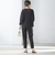 〈接触冷感 / 手洗い可能〉アセテート混 バックサテン テーパード パンツ