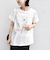 【WEB限定】〈手洗い可能〉フラワー 箔 プリント ロゴ TEE