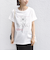 【WEB限定】〈手洗い可能〉フラワー 箔 プリント ロゴ TEE