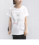 【WEB限定】〈手洗い可能〉フラワー 箔 プリント ロゴ TEE